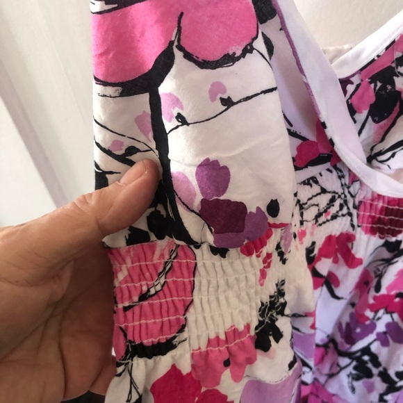 Jolie Pink and Purple summer dress  with spagetti straps - XL-size 18. Lined - Picture 3 of 8